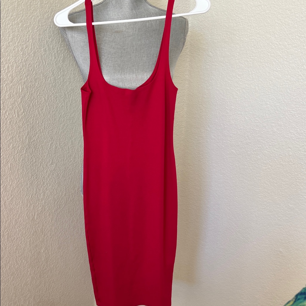 Red Tank Sleeveless Dress